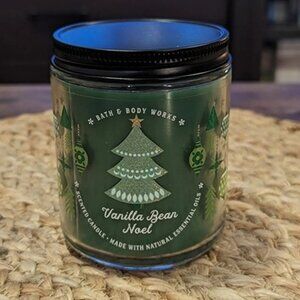 NEW Bath & Body Works Vanilla Bean Noel 7oz Mason Single Wick Candle Winter